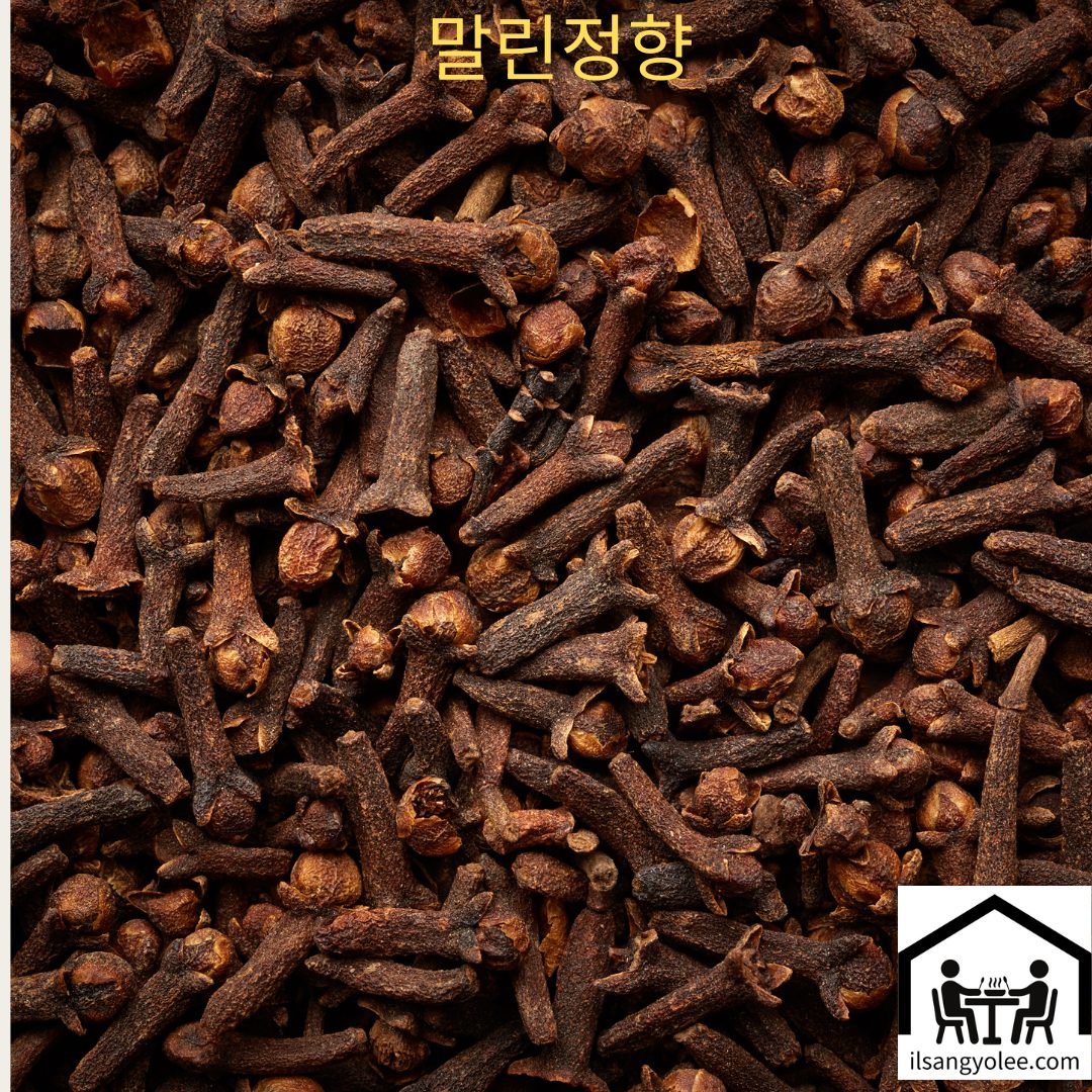 말린 정향 모아 놓은사진